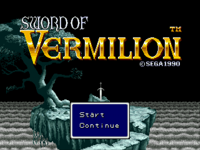 Sword of Vermilion EasyType Title Screen